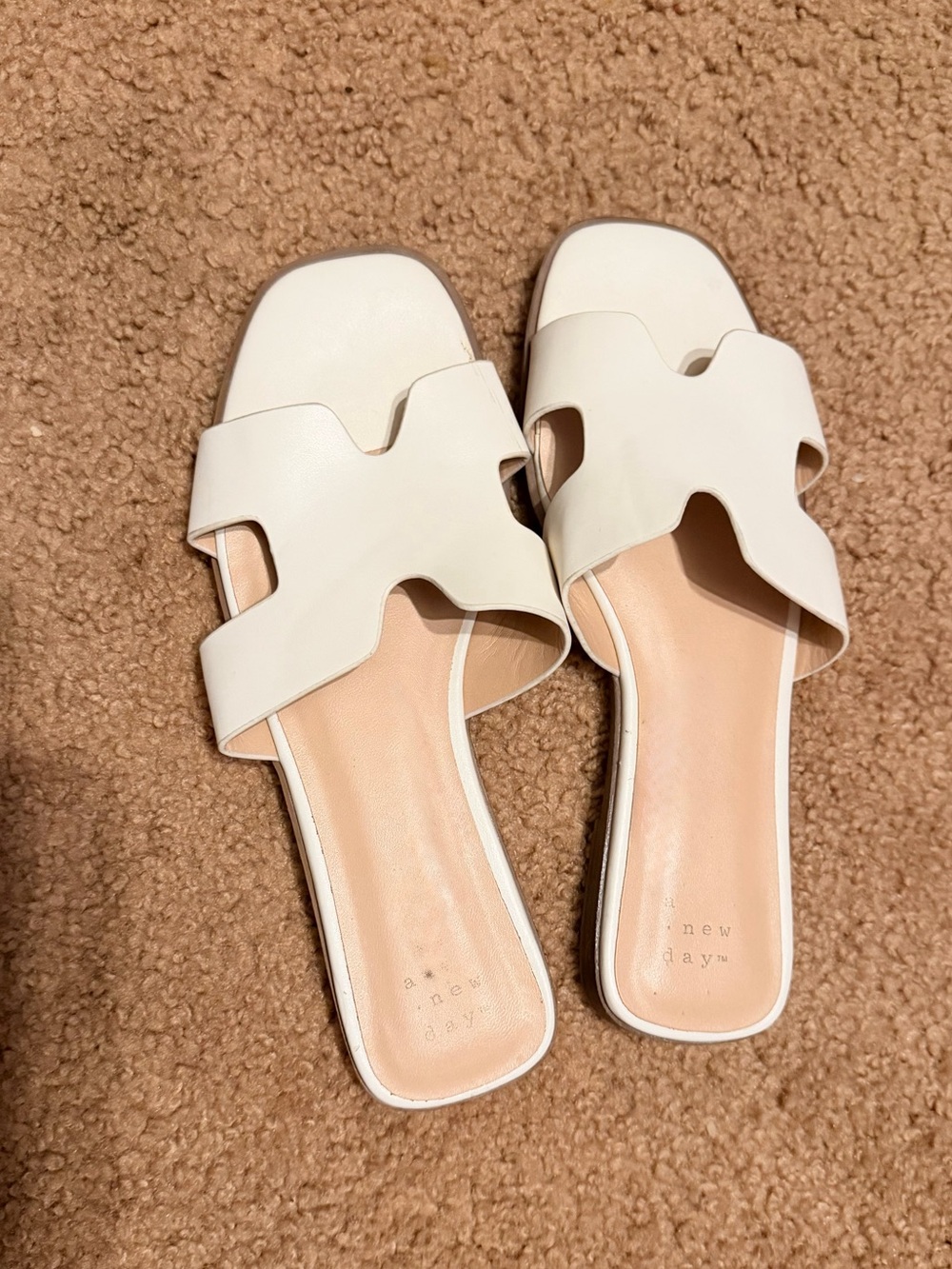 white sandals